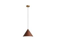 Lámpara Colgante Creativa de Cono, Fuente de luz E27, Pantalla de Hierro Forjado de un Solo Cabezal, con Altura Ajustable y decoración de Alambre Colgante.