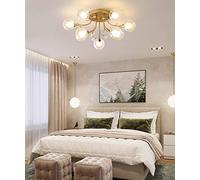 Lámpara Colgante Creativa para Dormitorio, Bolas de Vidrio Burbuja, lámpara de Techo para Restaurante, candelabro Minimalista Moderno para Sala de Estar, candelabro para Escalera dúplex, lám