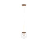 Lámpara Colgante Cristal Metal Ø 15CM Redondo En Oro G9 Bola Pantalla Moderno