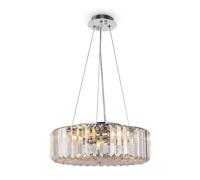 Lámpara Colgante Cristal Redondo Ø 40CM H: Máx. 85,8 CM 6x E27 Pendelleuchte