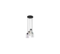Lámpara colgante cristal sobre roseta redonda 4xE27 MOLLY 10301T