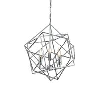 Lámpara Colgante Cromada B: 48 Cm 3X E14 Metal Moderno Comedor Sala