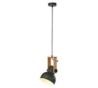Lámpara colgante CUP 2.0 (60 W, L x An x Al: 26 x 16 x 120 cm, Negro/Marrón, 1 ud.)
