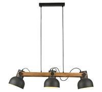 Lámpara colgante CUP 2.0 (L x An x Al: 96 x 15 x 120 cm, Negro, E27, 3 ud.)