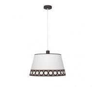 Lampara colgante dalia 1xe27 beis/marron de fabrilamp.
