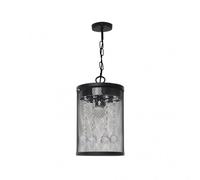 Lampara colgante davy 1xe27 negro/cromo reg.x18d de fabrilamp.