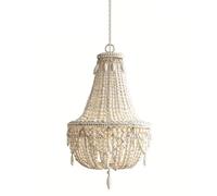 Lámpara Colgante de 18,9 Pulgadas con Cuentas de Madera Natural, Acabado, Estilo Bohemio Antiguo, Estilo Rústico, Ideal para Comedor, Sala de Estar, Dormitorio Y Cocina./2/38 * 63 cm