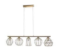 Lámpara Colgante De Alambre De Latón Moderna De 5 Fuegos Para Mesa De Comedor