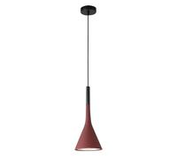 Lámpara colgante de aluminio de macarrón colorido industrial moderno de mediados de siglo, lámpara colgante, iluminación colgante, accesorio de techo ajustable, pequeño for dormitorio(Red)