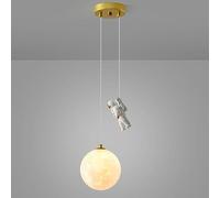 Lámpara colgante de astronauta, mini araña de hadas con forma de luna, lámpara colgante para habitación infantil, accesorios de iluminación de techo para dormitorio infantil, lámparas de suspensión p