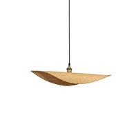 Lámpara Colgante de bambú Sombrero de Paja de 70 cm de diámetro, Vintage del sudeste asiático, con Base E27.