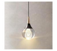 Lámpara Colgante de Bola de Cristal LED - Aplique Elegante para Restaurante, Dormitorio y Cocina - Lámpara de araña con Estilo para la decoración del Comedor (1 luz, Estilo A)