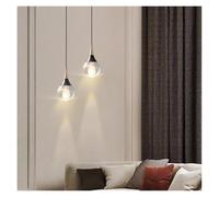 Lámpara Colgante de Bola de Cristal LED - Elegante Aplique para Restaurante, Comedor, Cocina y Dormitorio. Lámpara de araña Moderna (Estilo C, 2 Luces).