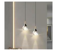 Lámpara Colgante de Bola LED de Cristal - Aplique Elegante para la decoración del Comedor, Dormitorio y Cocina - Lámpara de araña Moderna (Estilo B de 2 Luces) restaurantes e