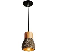 Lámpara Colgante de Cemento Estilo Vintage Americano, Estilo Madera Maciza, Moderna, de un Solo Cabezal, respetuosa con el Medio Ambiente, ahorradora de energía, para Bar, Restaurante, decoración d