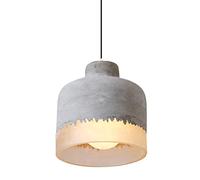 Lámpara colgante de cemento industrial Lámpara colgante de hormigón con empalme de resina en acabado gris Lámpara colgante con pantalla de cemento rural para restaurante Bar Luminaria Star of Light
