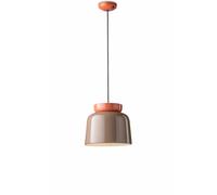Lámpara Colgante De Cerámica D: 27,5 Cm H: Máx. 145 Cm Naranja Marrón E27
