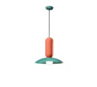 Ferroluce Lámpara colgante Pau, turquesa/naranja