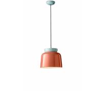 Lámpara Colgante De Cerámica E27 Ø 27,5 Cm H: Max. 145 Cm Azul Claro Naranja