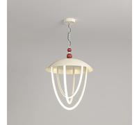 Lámpara colgante de comedor color crema, lámpara colgante lineal de metal con pantalla acrílica, lámparas de suspensión LED modernas - 3 modos de color, accesorio de iluminación colgante decorativo