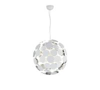 Lámpara Colgante De Comedor Redonda Blanca Ø54 Cm E14 Luz De Suspensión 6 Focos