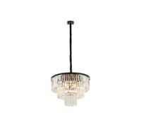 Lámpara Colgante De Cristal Ø 56 Cm Altura Ajustable 9x E14