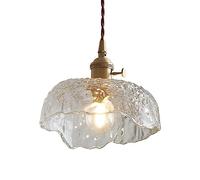 Lámpara Colgante de Cristal con Ondas de Agua Creativas, lámpara de araña de un Solo Cabezal con Rosca E27, lámpara Colgante de Estilo Minimalista nórdico, iluminación Decorativa para Restaurante