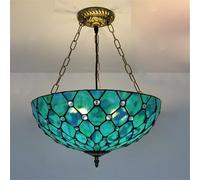 Lámpara colgante de cristal de color de lujo contemporánea LED Creatividad americana Sala de estar Restaurante Dormitorio Hotel Villa Corredor Café Bar Escalera Araña (Estilo 2 D30CM) (D D40CM) LWX