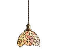 Lámpara Colgante de Cristal de Colores de 7,9 Pulgadas, lámpara Colgante Vintage de Techo para Comedor.