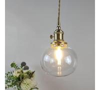 Lámpara Colgante de Cristal de latón Antiguo para Cocina, Isla de Fregadero, Estilo rústico, Estilo nórdico Moderno, para Comedor, lámpara de Techo Colgante Blanca, Rosa, roja y Verde para do