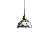 Lámpara Colgante de Cristal de latón Hecha a Mano Japonesa Vintage, clásica y Elegante, para Dormitorio, Estudio, Sala de Estar, cafetería, Biblioteca, Accesorio de iluminación, despensa, Sala de