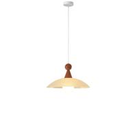 Lámpara Colgante de Cristal de un Solo Cabezal, Estilo Crema francés, para cafetería, Restaurante, postres, Comedor, Dormitorio, Estudio, Pasillo, Hotel, Modelo B&B, Accesorio de iluminación para
