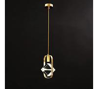 Lámpara colgante de cristal K9, lámpara colgante de latón con pantalla de bloque cuadrado, lámpara LED moderna, lámparas de suspensión junto a la cama, accesorio de iluminación colgante para pasillo,