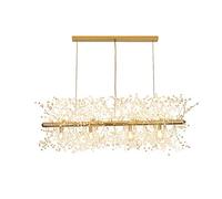 Lámpara Colgante de Cristal Moderna - Lámpara de Diente de León Ajustable para Sala de Estar, Comedor y Restaurante - Luz LED Dorada y Cálida - 92x40cm (Plata y Luz Cálida 72x40cm) Beauty Comes