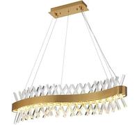 Lámpara colgante de cristal preciosa LED Lámpara de araña ovalada de acero inoxidable - - Sala de estar Modelo Habitación Restaurante Diseñador Iluminación de techo,Iluminación de techo Beauty Comes