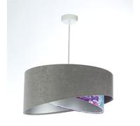 Lámpara Colgante De Dormitorio De Tela E27 Redonda D: 50 Cm Óptica De Velours