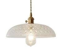 Lámpara Colgante de Estilo Industrial Moderno, Pantalla de Cristal Personalizada, lámpara Colgante de un Solo Cabezal con Rosca E27, iluminación Decorativa para Sala de Estar, Come