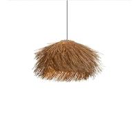 Lámpara colgante de estilo japonés con pantalla de mimbre Wabi Sabi Wind, lámparas de techo colgantes ajustables, lámpara de araña de ratán tejida a mano para isla de cocina, comedor, sala de estar,