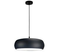 Lámpara Colgante de Estilo nórdico de Metal Negro con Acabado en Aceite, lámpara Colgante de un Solo Cabezal, lámpara de Techo Decorativa Sencilla para Restaurante, Base E27, para Dormitorio y co
