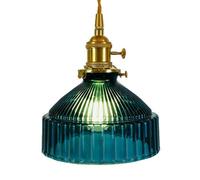 Lámpara Colgante de Estilo Retro Amén, lámpara Colgante de Cristal con Forma de Sombrero y Personalidad Creativa, Base E27 de un Solo Cabezal, iluminación Decorativa para Bar, BALC