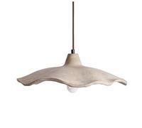 Lámpara colgante de flor de loto de hormigón, lámpara colgante de techo de cemento gris, lámpara de araña moderna de mediados de siglo for dormitorio, mesita de noche, isla de cocina, comedor(Diameter