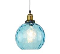 Lámpara colgante de industrial nórdico, lámpara colgante de un solo cabezal con personalidad, lámpara de araña de cristal con base E27, iluminación decorativa para dormitorio, sala de estar, c