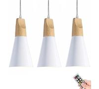 Lámpara colgante de interior que funciona con pilas, lámpara colgante de techo moderna sin cableado con control remoto, iluminación colgante inalámbrica pequeña negra para isla de cocina, cafetería, f