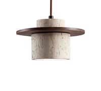 Lámpara Colgante de Isla de Cocina de Piedra Natural: lámpara de Techo de mármol, lámpara de araña Vintage de Madera de Mediados de Siglo para Comedor de Estilo nórdico, iluminación sobre FR