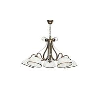 Lámpara Colgante De Latón Ø81 Cm 5 Fuegos E27 Araña De Techo Rústica