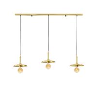 Lámpara Colgante De Latón B: 120 Cm H: Máx. 110 Cm Ajustable 3x E27