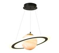 Lámpara Colgante de Luna, lámpara de araña planetaria para habitación Infantil, Globo terráqueo de Júpiter, lámpara de Techo LED Moderna con Anillo para Dormitorio de niños y niñas