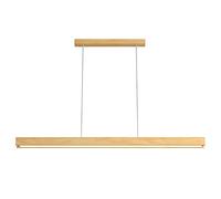 Lámpara Colgante de Madera con Pantalla acrílica, Moderna lámpara LED para Isla de Cocina, lámpara Colgante Sencilla para Sala de Estar con 3 Modos de Color.