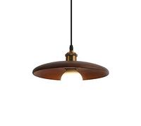 Lámpara Colgante de Madera de Estilo japonés, Pantalla Creativa con Forma de Sombrero, Rosca E27, lámpara Colgante Decorativa para Bar y balcón, lámpara de Techo empotrada.