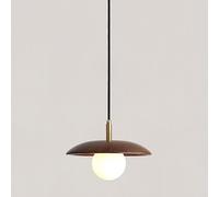 Lámpara Colgante de Madera, Diseño Original de Fábrica, Nogal,Re, Lámpara Colgante de Cristal Suspendida, Lámpara de Techo Led G9, Lámpara Semiempotrada, Juego para Mesita de Noche, Dormitorio, Estudi